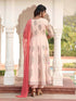 MULMUL GEETIKA FLORAL MOTIFS BLOCK PRINTED FLARED KURTA-PANTS & DUPATTA SET MULMUL GEETIKA FLORAL MOTIFS BLOCK PRINTED FLARED KURTA-PANTS & DUPATTA SET